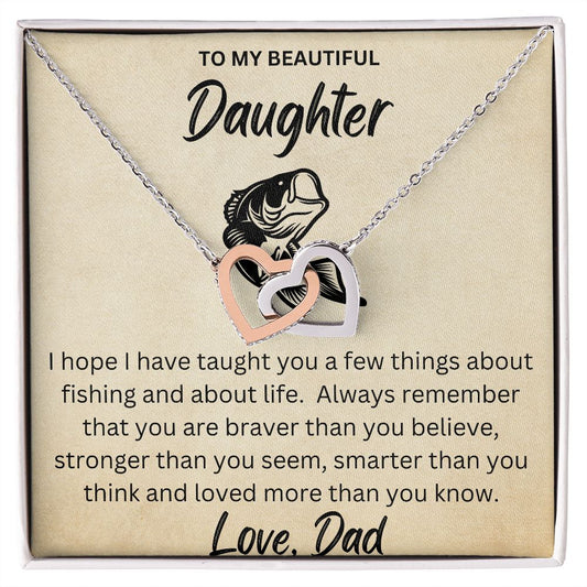 Daughter Gift Necklace - Fisherman Dad