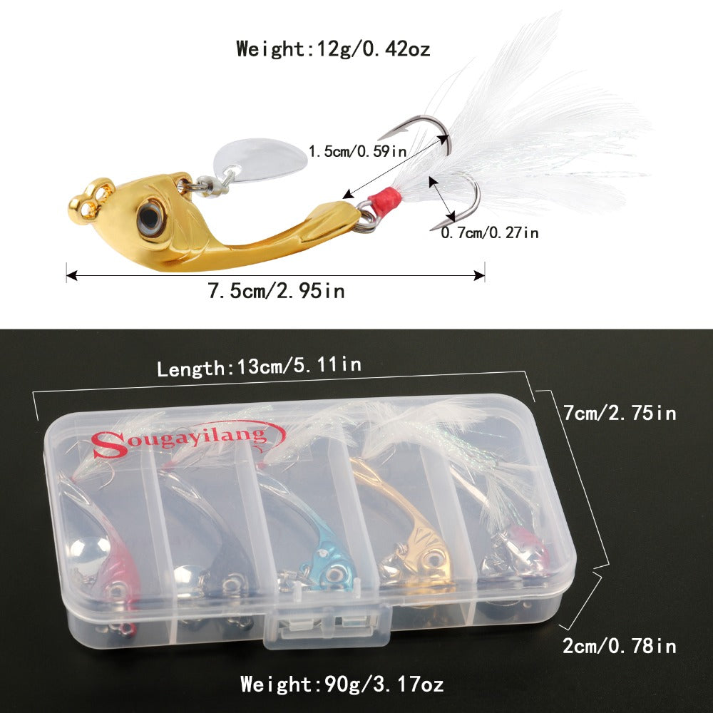 5pcs Jigging Lures With Box