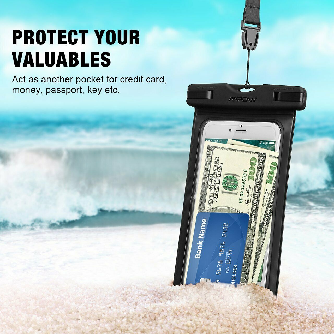 2pc Waterproof Floating Cell Phone Pouch